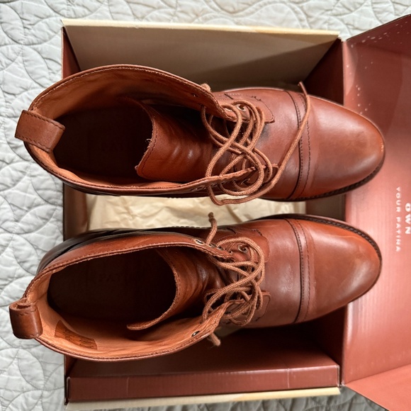 Patina Hudson Men\'s Leather Boots - New/Unworn - Size 10 - Minor Cosmetic Defect main image 4